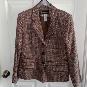 Sag Harbor Women’s Tweed Jacket Blazer  size 14